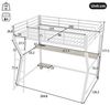TavilaEcon Hochbett Kinderbett Jugendbett mit Ambientelicht, Computerkonsolenablage (Ohne Matratze) & Schreibtisch, USB-Steckdose, Treppe, 90x200cm Bild 4