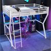 TavilaEcon Hochbett Kinderbett Jugendbett mit Ambientelicht, Computerkonsolenablage (Ohne Matratze) & Schreibtisch, USB-Steckdose, Treppe, 90x200cm Bild 3