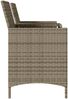 vidaXL Gartensofa 2-Sitzer mit Tisch und Kissen Grau Poly Rattan 4003886 Bild 5