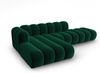 Micadoni Modulares Ecksofa offen Lupine 5-Sitzer Links Samtstoff Salvador Flaschengrün Bild 3