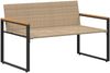 vidaXL Bank mit Kissen Beige und Cremeweiß 115 x 65 x 72 cm Rattan 42026943 Bild 4
