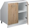 Küchenschrank für Dachschrägen R-Line Artisan-Eiche 80 cm mit 2 Türen, Schrankkorpus 60 cm Tiefe Vicco Bild 3