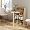 HOMCOM Klapptisch Klappbar Esstisch mit 4-stufigen Regalen für 3 Personen (Esszimmertisch, 1-St, Küchentisch), für kleine Räume, Küche, Esszimmer, 78,5 x 91 x 93 cm, Eiche Bild 5