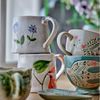 Bloomingville Becher Bloomingville Becher CAMILLA Beige mit Blumen 2er Set Bild 4