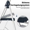 Tragbarer Leiter mit Gepolstertem Handlauf & Rutschfesten Stufen Klappbarer Trittleiter Blau Bild 4