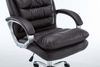 Bürostuhl SOUK - 116x68x77, Braun Kunstleder Metall in Chromoptik Gestell ergonomische Bürostühle Homeoffice Stuhl mit Rollen Bild 2