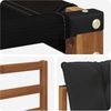 vidaXL Outdoor-Sofagarnitur mit Kissen 3 pcs Natürlich und Schwarz 3369135 Bild 5