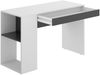 Dmora Arianella Schreibtisch, Mehrzweckschreibtisch für Büro oder Schlafzimmer, linearer Arbeitstisch mit Regalen, 115 x 50 x 74 cm, Weiß und Anthrazit Bild 4