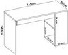 Dmora Arianella Schreibtisch, Mehrzweckschreibtisch für Büro oder Schlafzimmer, linearer Arbeitstisch mit Regalen, 115 x 50 x 74 cm, Weiß und Anthrazit Bild 3
