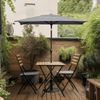 Sekey Sonnenschirm mit Kurbel und UV50+, knickbar, Aluminium grau, 210 × 140 cm Bild 2