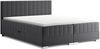MEBLINI Boxspringbett PIAF 180x200 cm mit Bettkasten - H3P/Dunkelgrau Samt Polsterbett - Doppelbett mit Topper & Taschenfederkern-Matratze Bild 2