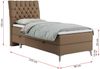 Boxspringbett MILEN, Einzelbett 90x200, Polsterbett mit Multipocket-Matratze und Topper - Braun Kunstleder - rechts - H4 Bild 4
