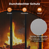 Kaminschirm mit Schiebetüren Freistehender Kaminfunkenschutz mit Dreiecksstützrahmen 96 x 79 cm Bild 4