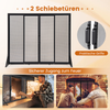 Kaminschirm mit Schiebetüren Freistehender Kaminfunkenschutz mit Dreiecksstützrahmen 96 x 79 cm Bild 5