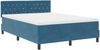 vidaXL Boxspringbett mit Matratze Dunkelblau 140 x 200 cm Samt 3339114 Bild 4
