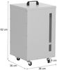 Pelletbehälter HWC-Q30, Pelletbox, Aufbewahrungsbox für z.B. Tierfutter, Sichtfenster Rollen 62x36x36cm ~ weiß-hellgrau Bild 3