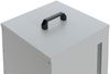 Pelletbehälter HWC-Q30, Pelletbox, Aufbewahrungsbox für z.B. Tierfutter, Sichtfenster Rollen 62x36x36cm ~ weiß-hellgrau Bild 4