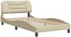 vidaXL Bettgestell ohne Matratze "Hvar" Creme 100x200 cm Stoff 3207756 Bild 3