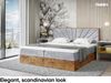 MEBLINI Boxspringbett LOFTY 7 160x220 cm mit Bettkasten - H4/Hellgrau Samt Polsterbett - Doppelbett mit Topper & Taschenfederkern-Matratze Bild 3
