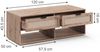 Couchtisch Elven Eiche 120 x 50 cm mit 2 Schubladen Vicco Bild 2
