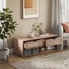 Couchtisch Elven Eiche 120 x 50 cm mit 2 Schubladen Vicco Bild 5