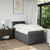 vidaXL Boxspringbett mit Matratze, Holz/Stoff Dunkelgrau, 90 x 200 cm Bild 4