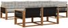 vidaXL Outdoor-Sofagarnitur mit Kissen 7 pcs Natürlich und Hellgrau 3381487 Bild 2