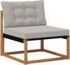 vidaXL Outdoor-Sofagarnitur mit Kissen 7 pcs Natürlich und Hellgrau 3381487 Bild 3