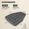 Hobbygarden Stuhlkissen Hängesessel Kissen Polster Auflage für Polyrattan Rattan Hängeschaukel, Sitzauflage für Hängekorb Rückenkissen für Hängesitz Indoor & Outdoor Bild 4