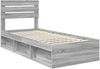 vidaXL Bettrahmen Graues Sonoma 75 x 190 cm Massives Kiefernholz 3411476 Bild 4