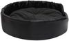vidaXL Hundebett Schwarz-Grau 90x79x20 cm Plüsch und Kunstleder , Schwarz Bild 4