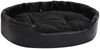 vidaXL Hundebett Schwarz-Grau 90x79x20 cm Plüsch und Kunstleder , Schwarz Bild 2