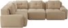 4-Sitzer Sofa 382x104x69 cm aus Cordstoff rahmenlos modular, beige Bild 5