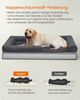 FEANDREA Hundebett Orthopädisches, Bezug abnehmbar und waschbar, rutschfeste, Hundekissen, Hundekorb, Hundesofa, erhöhte Ränder, 135 x 107 x 23 cm Bild 3