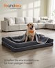 FEANDREA Hundebett Orthopädisches, Bezug abnehmbar und waschbar, rutschfeste, Hundekissen, Hundekorb, Hundesofa, erhöhte Ränder, 135 x 107 x 23 cm Bild 2