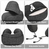 Refined Living Reisekissen Memory Foam,Reisekissen mit Haube,Bequemes Nackenhörnchen mit Haube, für Flugzeug, Auto, Zug, Büro Nackenkissen Reise zum Schlafen, 1-tlg, Reisekissen Nackenkissen Auto Schlafkissen,Nackenstützkissen, Memory-Schaum Reisekisse... Bild 4