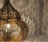 'Gohar' Orientalische Tischlampe, Antik-Gold Metall, 30x18 cm Bild 3