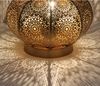 'Gohar' Orientalische Tischlampe, Antik-Gold Metall, 30x18 cm Bild 4