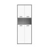 Aktenschrank Mehrzweckschrank KEFLAVIK in Weiss / Uni Wolfram Grau - 84,5 x 226,5 x 41,5 cm (BxHxT) Bild 3