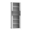 Aktenschrank Mehrzweckschrank KEFLAVIK in Weiss / Uni Wolfram Grau - 84,5 x 226,5 x 41,5 cm (BxHxT) Bild 4
