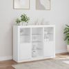 vidaXL Sideboards mit LED-Leuchten 3 Stk. Weiß Holzwerkstoff 3209121 Bild 4