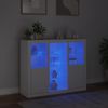 vidaXL Sideboards mit LED-Leuchten 3 Stk. Weiß Holzwerkstoff 3209121 Bild 3
