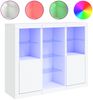 vidaXL Sideboards mit LED-Leuchten 3 Stk. Weiß Holzwerkstoff 3209121 Bild 2