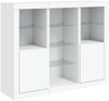 vidaXL Sideboards mit LED-Leuchten 3 Stk. Weiß Holzwerkstoff 3209121 Bild 5