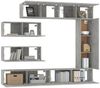 vidaXL 7-tlg. TV-Schrank-Set Betongrau Holzwerkstoff 3114561 Bild 4