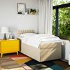 vidaXL Boxspringbett mit Matratze Creme 100x200 cm Stoff 3288111 Bild 4