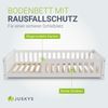 Juskys 'Naya' Kinderbett - mit Matratze, Rausfallschutz & Lattenrost - Bodenbett für Kinder 3 -10 Jahre - Holz Weiß, 90x200 cm Bild 5