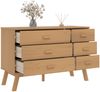 vidaXL Schubladenschrank OLDEN Braun Massivholz Kiefer 358591 Bild 5