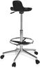 hjh OFFICE Arbeitsstuhl Arbeitshocker TOP WORK 03 Kunstleder Schwarz Bild 5