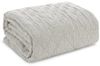 Eurofirany Tagesdecke LEINOPTIK, Karomuster Steppung Doppelbett Überwurf Einfarbig Grau Beige Bild 4